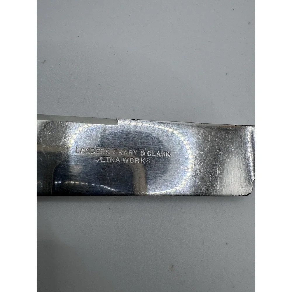 MOTHER OF PEARL STERLING SILVER Dinner Table KNIFE Vtg 9